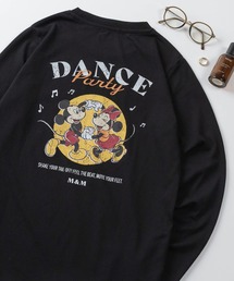 Disney（ディズニー）の「【71】【Disney/ディズニー】ミッキーマウス/ミニーマウス/チップ＆デール/スティッチ/プリントロンスリーブTシャツ/レディース（S）（Tシャツ/カットソー）」