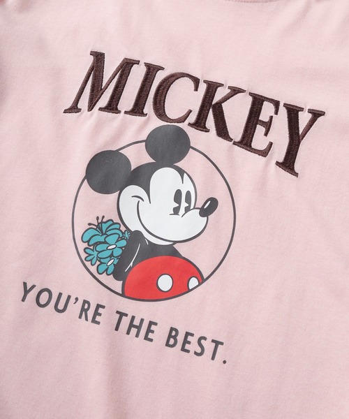 Disney(ディズニー)の「【71】【Disney/ディズニー】ミッキーマウス/ミニーマウス/チップ&デール/スティッチ/プリントロンスリーブTシャツ/レディース(S)(Tシャツ/カットソー・レディース・グレー/ブラック/ライトグレー/マスタード/レンガ/グリーン/ライム/ピンク・M/L)」の11枚目の写真