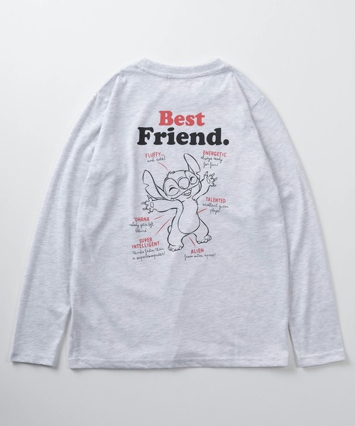 Disney(ディズニー)の「【71】【Disney/ディズニー】ミッキーマウス/ミニーマウス/チップ&デール/スティッチ/プリントロンスリーブTシャツ/レディース(S)(Tシャツ/カットソー・レディース・グレー/ブラック/ライトグレー/マスタード/レンガ/グリーン/ライム/ピンク・M/L)」の21枚目の写真