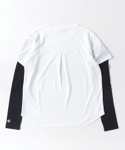 le coq sportif（ルコックスポルティフ）の「アームカバー付き半袖Tシャツ（Tシャツ/カットソー・レディース・ホワイト/パープル/ネイビー/ピンク・M/S/L/XL）」の6枚目の写真