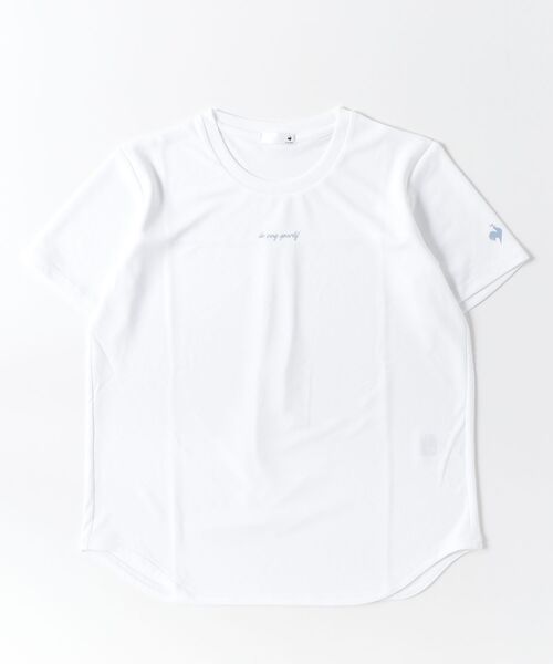 le coq sportif（ルコックスポルティフ）の「アームカバー付き半袖Tシャツ（Tシャツ/カットソー・レディース・ホワイト/パープル/ネイビー/ピンク・M/S/L/XL）」の5枚目の写真