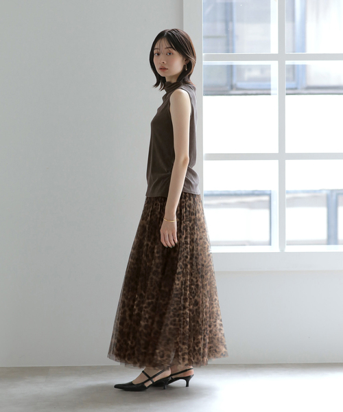 La TOTALITE(ラトータリテ)の「【洗える】CHOKLATE PARIS /チョコレートパリ レオパード チュールスカート(スカート・レディース・ブラウン・FREE)」の6枚目の写真