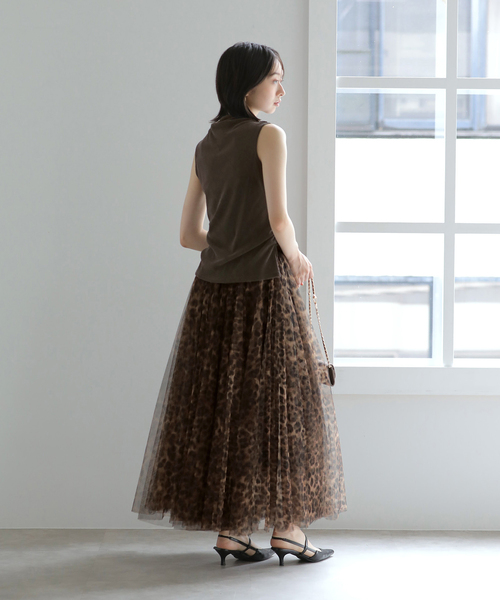 La TOTALITE(ラトータリテ)の「【洗える】CHOKLATE PARIS /チョコレートパリ レオパード チュールスカート(スカート・レディース・ブラウン・FREE)」の7枚目の写真