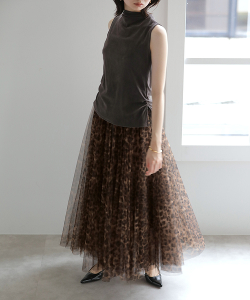 La TOTALITE(ラトータリテ)の「【洗える】CHOKLATE PARIS /チョコレートパリ レオパード チュールスカート(スカート・レディース・ブラウン・FREE)」の8枚目の写真