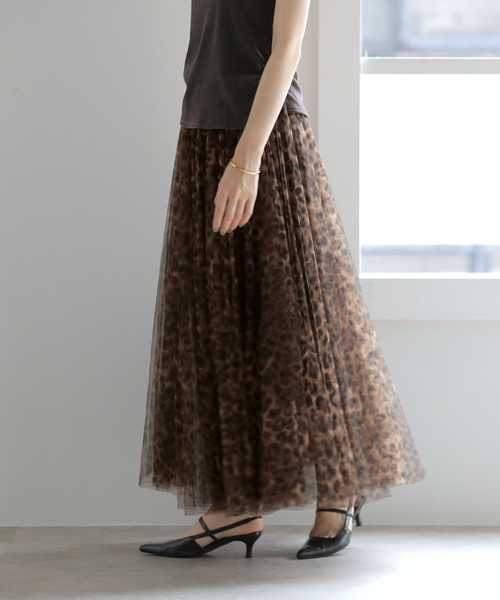 La TOTALITE(ラトータリテ)の「【洗える】CHOKLATE PARIS /チョコレートパリ レオパード チュールスカート(スカート・レディース・ブラウン・FREE)」の10枚目の写真