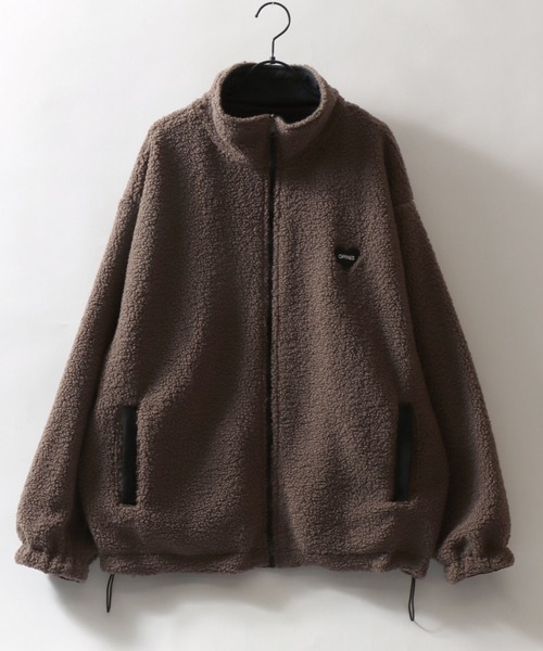 SITRY(シトリー)の「SITRY Heart Embroidery Reversible Blouson/別注 2WAY リバーシブル ナイロン×ボアフリース オーバーサイズ ハートロゴ ワンポイントラメ刺繍 ナイロンジャケット ボアフリースジャケット ブルゾン(ブルゾン・レディース・グレイッシュベージュ/ネイビー/ブラック/ベージュ系その他/ブラック系その他/ブルー系その他・XL/L/M)」の8枚目の写真