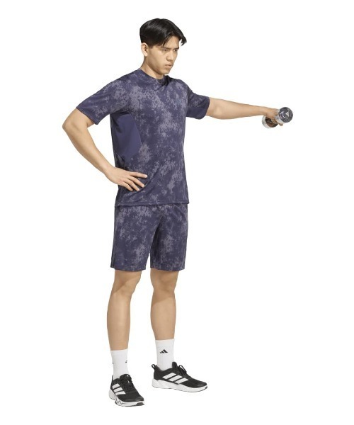 adidas(アディダス)の「adidas アディダス トレーニング AOP ショーツ(その他パンツ・メンズ・ブラック/ネイビー・S/M/L/LL/3L)」の4枚目の写真