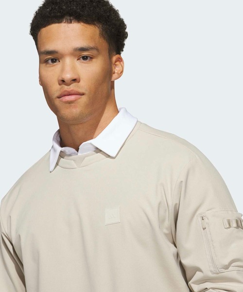 adidas（アディダス）の「クライマウォーム 起毛 クルートップス【adidas Golf/アディダスゴルフ】（その他トップス・メンズ・ベージュ・X-LARGE/SMALL/MEDIUM/LARGE/3XL/XX-LARGE）」の3枚目の写真