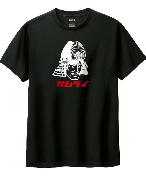 NIPOP(ニポップ)の「NIPOP(ニポップ) 半袖Tシャツ 侍 和 ロゴ イラスト プリント インバウンド お土産 トップス カットソー メンズ ユニセックス(Tシャツ/カットソー・メンズ・ホワイト/ブラック/ヘザーグレー・XL/L/M/S/XS)」の2枚目の写真