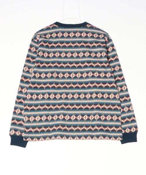 PENDLETON(ペンドルトン)の「ジャガードボーダー ロングスリーブTシャツ(Tシャツ/カットソー・メンズ・グレー系その他/ネイビー/ベージュ・SMALL/MEDIUM/LARGE/X-LARGE)」の13枚目の写真