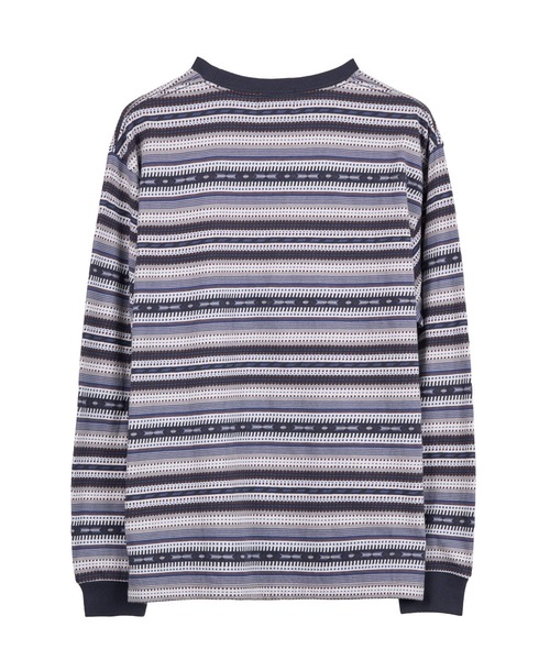 PENDLETON(ペンドルトン)の「ジャガードボーダー ロングスリーブTシャツ(Tシャツ/カットソー・メンズ・グレー系その他/ネイビー/ベージュ・SMALL/MEDIUM/LARGE/X-LARGE)」の9枚目の写真