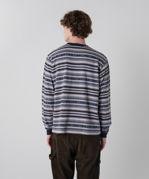 PENDLETON(ペンドルトン)の「ジャガードボーダー ロングスリーブTシャツ(Tシャツ/カットソー・メンズ・グレー系その他/ネイビー/ベージュ・SMALL/MEDIUM/LARGE/X-LARGE)」の12枚目の写真