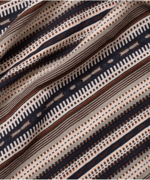 PENDLETON(ペンドルトン)の「ジャガードボーダー ロングスリーブTシャツ(Tシャツ/カットソー・メンズ・グレー系その他/ネイビー/ベージュ・SMALL/MEDIUM/LARGE/X-LARGE)」の8枚目の写真