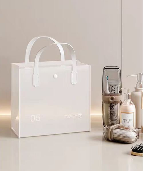 LA VORAGINE(ラ ヴォラジネ)の「防水素材 ジェリーバッグ ハンドバッグ/Jelly Bag/トートバッグ(トートバッグ・レディース・グリーン/ブルー/Navy/White/PINK・FREE)」の2枚目の写真