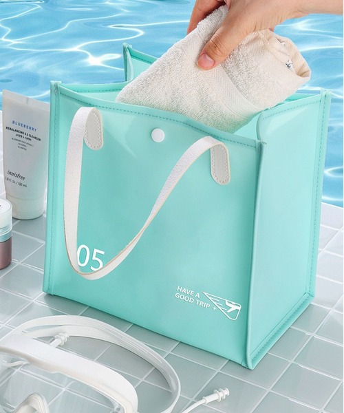LA VORAGINE(ラ ヴォラジネ)の「防水素材 ジェリーバッグ ハンドバッグ/Jelly Bag/トートバッグ(トートバッグ・レディース・グリーン/ブルー/Navy/White/PINK・FREE)」の4枚目の写真