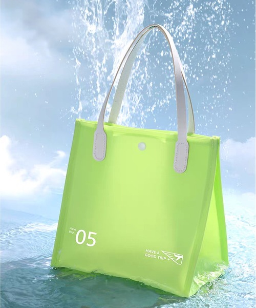 LA VORAGINE(ラ ヴォラジネ)の「防水素材 ジェリーバッグ ハンドバッグ/Jelly Bag/トートバッグ(トートバッグ・レディース・グリーン/ブルー/Navy/White/PINK・FREE)」の3枚目の写真