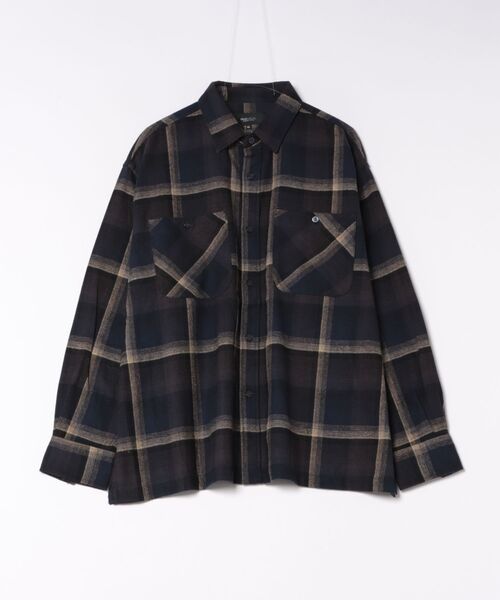 ムラサキスポーツ（ムラサキスポーツ）の「DEAR LAUREL/ディアローレル HERITAGE FLANNEL SHIRTS シャツ DL26F-2601（シャツ/ブラウス・メンズ・ブラック/ホワイト/ネイビー/カーキ・M/L/XL）」の4枚目の写真