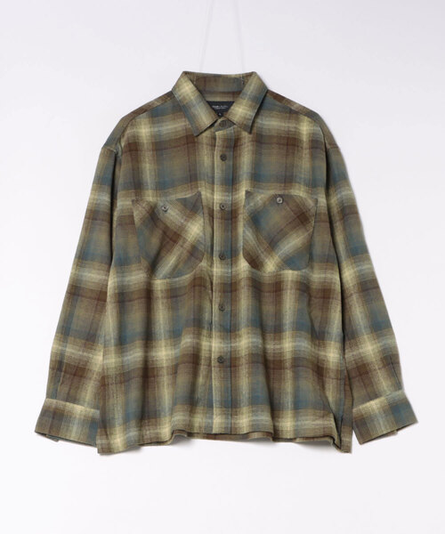 ムラサキスポーツ（ムラサキスポーツ）の「DEAR LAUREL/ディアローレル HERITAGE FLANNEL SHIRTS シャツ DL26F-2601（シャツ/ブラウス・メンズ・ブラック/ホワイト/ネイビー/カーキ・M/L/XL）」の3枚目の写真