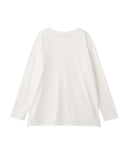 YECCA VECCA（イェッカヴェッカ）の「ラウンドヘム長袖ロゴTee（Tシャツ/カットソー・レディース・ブラック/オフホワイト・FREE）」の7枚目の写真