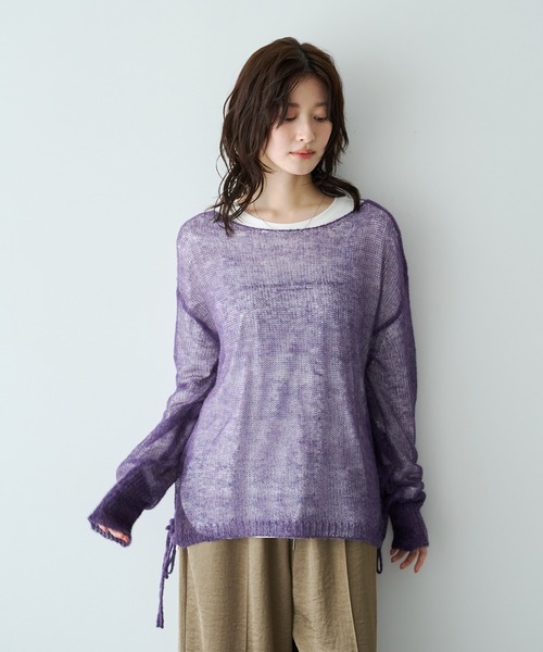 YECCA VECCA（イェッカヴェッカ）の「ラウンドヘム長袖ロゴTee（Tシャツ/カットソー・レディース・ブラック/オフホワイト・FREE）」の3枚目の写真