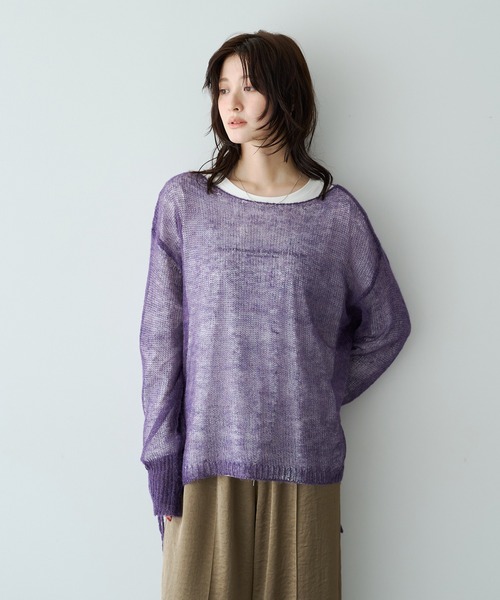 YECCA VECCA（イェッカヴェッカ）の「ラウンドヘム長袖ロゴTee（Tシャツ/カットソー・レディース・ブラック/オフホワイト・FREE）」の4枚目の写真