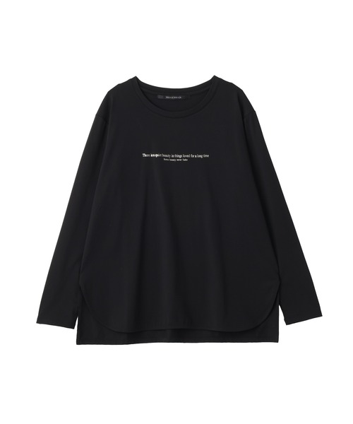 YECCA VECCA（イェッカヴェッカ）の「ラウンドヘム長袖ロゴTee（Tシャツ/カットソー・レディース・ブラック/オフホワイト・FREE）」の15枚目の写真