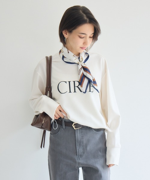 KATHARINE ROSS(キャサリンロス)の「ドロストロゴプリントプルオーバー(Tシャツ/カットソー・レディース・オフホワイト/ブラック・FREE)」の2枚目の写真