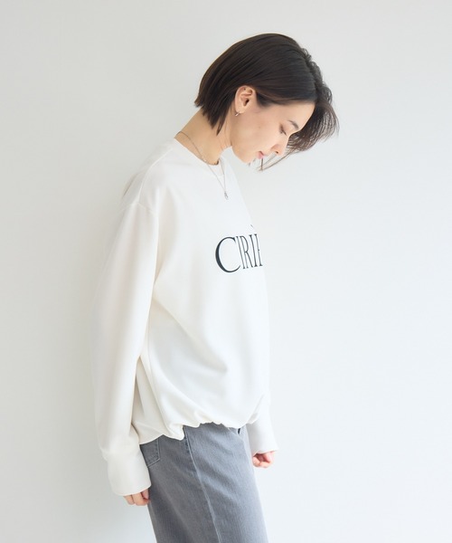 KATHARINE ROSS(キャサリンロス)の「ドロストロゴプリントプルオーバー(Tシャツ/カットソー・レディース・オフホワイト/ブラック・FREE)」の6枚目の写真