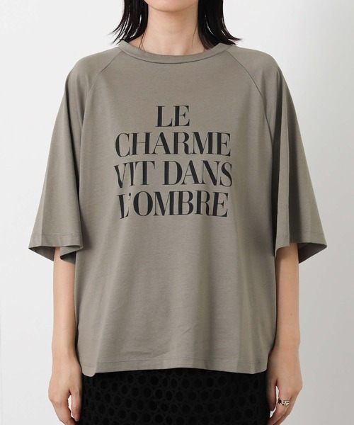 Gready Brilliant(グレディブリリアン)の「バックフォトラグラン7分袖(Tシャツ/カットソー・レディース・カーキ/オフホワイト・FREE)」の4枚目の写真