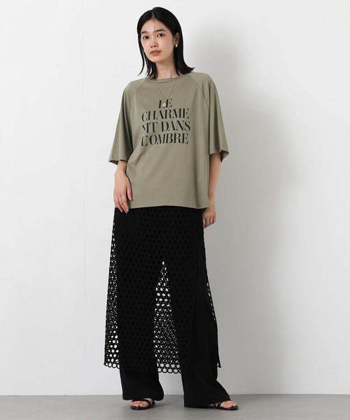 Gready Brilliant(グレディブリリアン)の「バックフォトラグラン7分袖(Tシャツ/カットソー・レディース・カーキ/オフホワイト・FREE)」の16枚目の写真