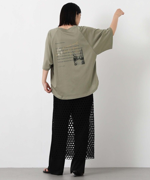 Gready Brilliant(グレディブリリアン)の「バックフォトラグラン7分袖(Tシャツ/カットソー・レディース・カーキ/オフホワイト・FREE)」の18枚目の写真
