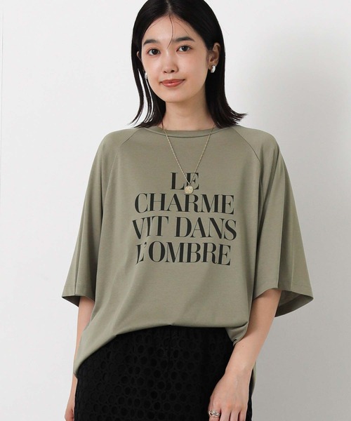 Gready Brilliant(グレディブリリアン)の「バックフォトラグラン7分袖(Tシャツ/カットソー・レディース・カーキ/オフホワイト・FREE)」の11枚目の写真