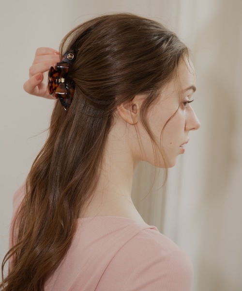 JUMELLE（ジュメロ）の「リボンバレッタ（バレッタ/ヘアクリップ・レディース・ブラウン・FREE）」の8枚目の写真