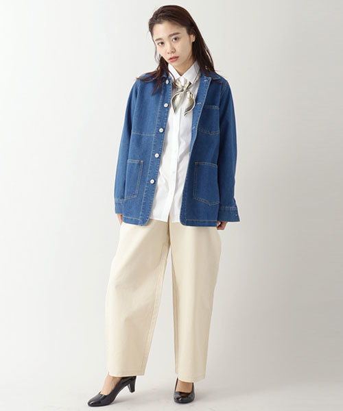 E hyphen world gallery(イーハイフンワールドギャラリー)の「デニムカバーオール(デニムジャケット・レディース・インディゴブルー/ライトインディゴブルー・FREE)」の15枚目の写真