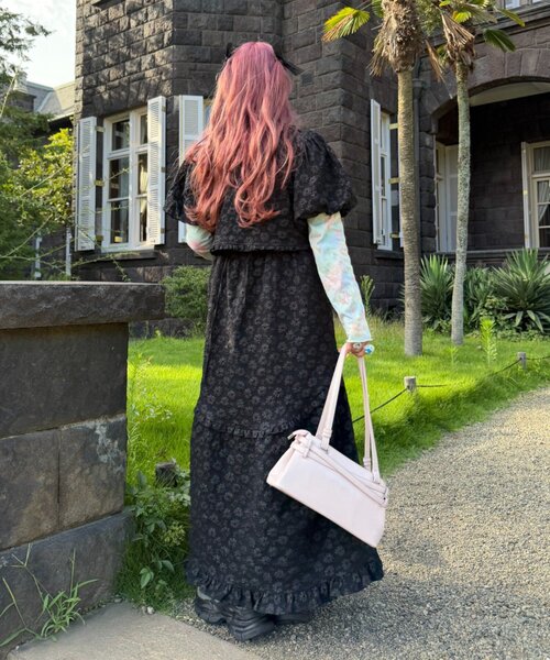w closet（ダブルクローゼット）の「Am ジャガードリボンボレロ（シャツ/ブラウス・レディース・イエロー/ブラック/ピンク・FREE）」の20枚目の写真