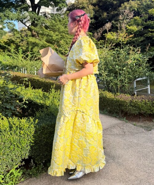 w closet（ダブルクローゼット）の「Am ジャガードリボンボレロ（シャツ/ブラウス・レディース・イエロー/ブラック/ピンク・FREE）」の19枚目の写真