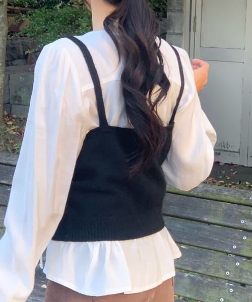 mineng(マイング)の「【ウール×アンゴラ/レイヤード】グリアンゴラニットビスチェ(その他トップス・レディース・グレー/アイボリー/ブラック・FREE)」の22枚目の写真
