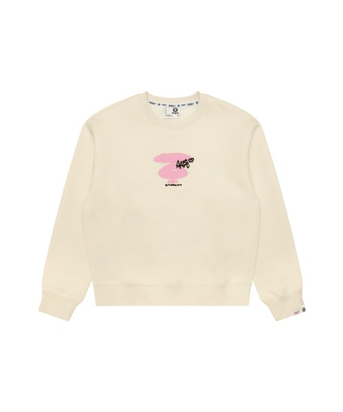 AAPE BY A BATHING APE(エーエイプバイアベイシングエイプ)の「AAPE CREW NECK SWEAT(スウェット・レディース・ネイビー/アイボリー・XX-SMALL/X-SMALL/SMALL)」の2枚目の写真