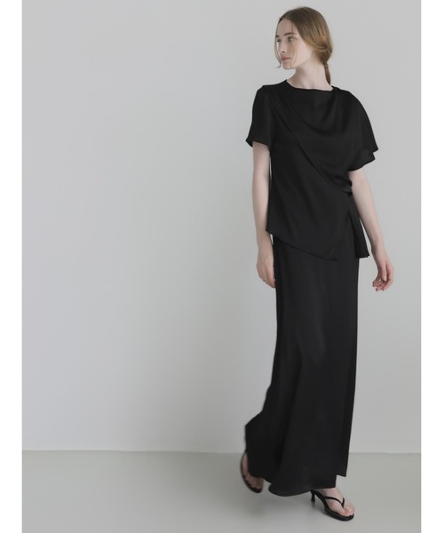 celon(セロン)の「pleated flare maxi skirt(スカート・レディース・アイボリー/ブラック・FREE)」の2枚目の写真