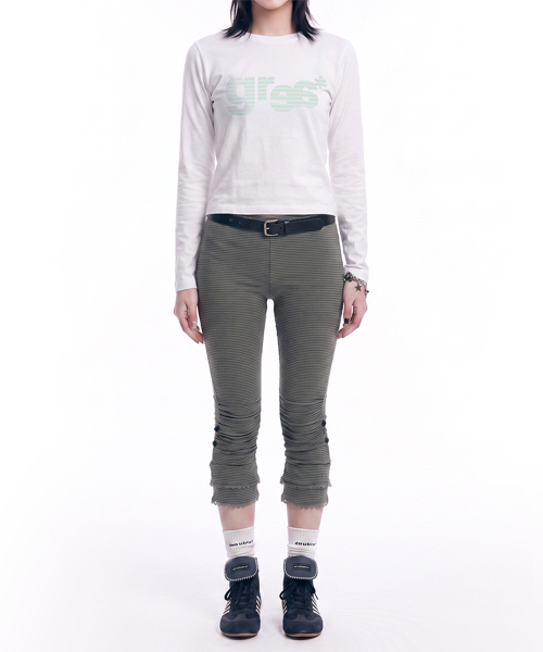 GRAVER（グレーバー）の「[UNISEX]GRAE-S WIDE STRIPE ロングスリーブTシャツ_3color（Tシャツ/カットソー・レディース・チャコールグレー/ブラック/ホワイト・LARGE/MEDIUM/SMALL）」の9枚目の写真
