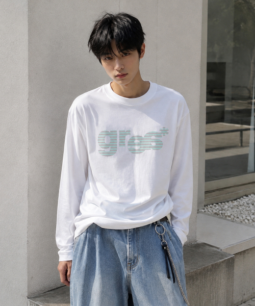 GRAVER（グレーバー）の「[UNISEX]GRAE-S WIDE STRIPE ロングスリーブTシャツ_3color（Tシャツ/カットソー・レディース・チャコールグレー/ブラック/ホワイト・LARGE/MEDIUM/SMALL）」の12枚目の写真