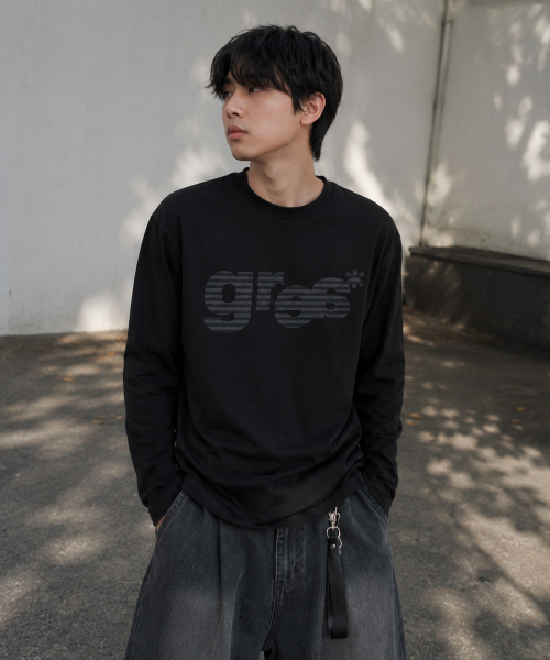 GRAVER（グレーバー）の「[UNISEX]GRAE-S WIDE STRIPE ロングスリーブTシャツ_3color（Tシャツ/カットソー・レディース・チャコールグレー/ブラック/ホワイト・LARGE/MEDIUM/SMALL）」の15枚目の写真