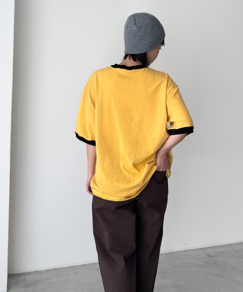CANAL JEAN(キャナルジーン)の「Lakey Park F1リンガーTシャツ(Tシャツ/カットソー・レディース・グレー/イエロー・ONE SIZE)」の9枚目の写真