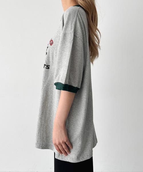 CANAL JEAN(キャナルジーン)の「Lakey Park F1リンガーTシャツ(Tシャツ/カットソー・レディース・グレー/イエロー・ONE SIZE)」の16枚目の写真