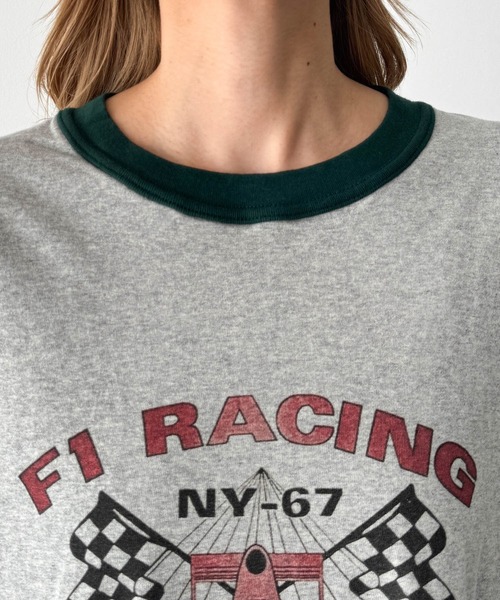 CANAL JEAN(キャナルジーン)の「Lakey Park F1リンガーTシャツ(Tシャツ/カットソー・レディース・グレー/イエロー・ONE SIZE)」の18枚目の写真