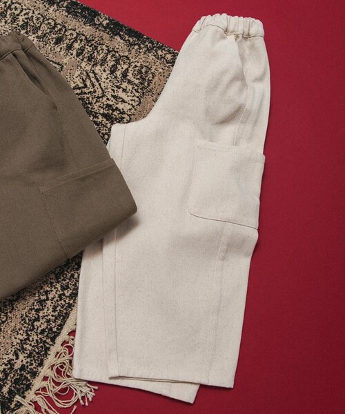 aBity select（アビティセレクト）の「【aBity select./アビティセレクト】ツイルオーバーカーブパンツ（その他パンツ・キッズ・ブラウン/アイボリー・100/110/120/130）」の3枚目の写真