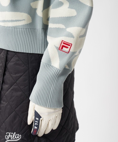FILA GOLF（フィラゴルフ ）の「クルーネックセーター（ニット/セーター・レディース・ブラック/グレー・MEDIUM/X-LARGE/LARGE）」の13枚目の写真