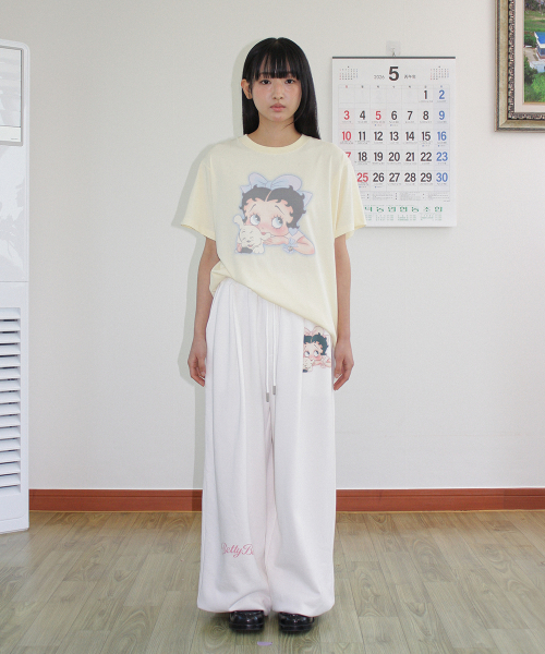 RONRON（ロンロン）の「BETTY BOOP LETTERING SWEAT JOGGER PANTS WHITE（スウェットパンツ・レディース・その他・FREE）」の4枚目の写真