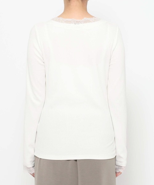 GLOBAL WORK（グローバルワーク）の「BeauteeレースVネックプルオーバー/ 1054105（Tシャツ/カットソー・レディース・ブラック/アイボリー・SMALL/MEDIUM/LARGE）」の14枚目の写真