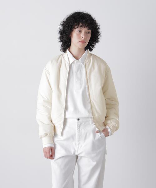 Y（ワイ）の「Ｙ /  [UNISEX] RECYCLE HIGH DENSITY POLYESTER PADDED BLOUSON（ブルゾン・メンズ・ネイビー/ホワイト/ブラック・MEDIUM/LARGE）」の2枚目の写真